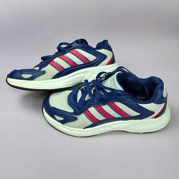 Adidas Men’s Size 8 Blue Red Running Sneakers Athletic EU 41.5 - Picture 2 of 8